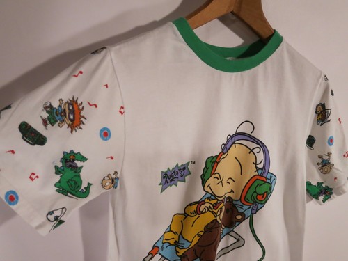 VTG Official Rugrats White T Shirt 2000 Nickelodeon Reptar Tommy Pickles S XS - Picture 5 of 8