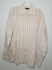 Hugo Boss Mens Long Sleeve Button Up Shirt Striped Size 16.5 - 34/35