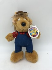 Vintage ACE 1989 The Berenstain Bears PAPA BEAR Plush Stuffed Animal Red Shirt