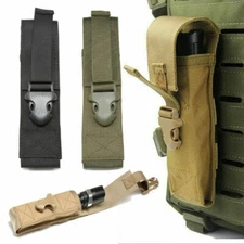 Tactical Molle Flashlight Torch Pouch Holder Knife Holster Waist Pack Belt Bag