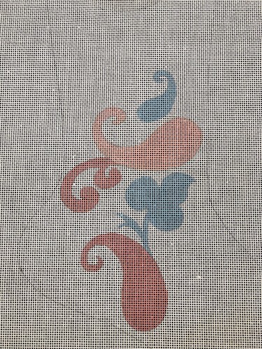 Handpainted Needlepoint Canvas Christmas Stocking Abstract Design, Mesh 12ct - Picture 4 of 8