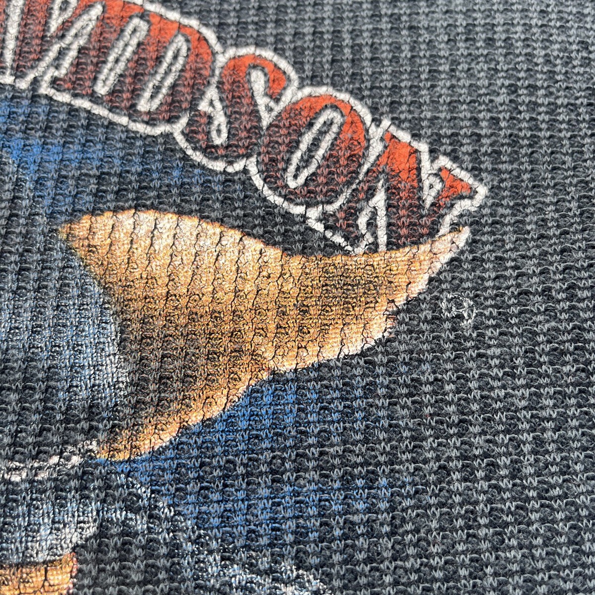 VINTAGE 3D Emblem HARLEY DAVIDSON 1987 BAD TO THE BONE Long