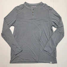 $60 NWOT SOUTHERN SHIRT Comfort HENLEY Men's XL X-LARGE Long Sleeve Blueish Gray