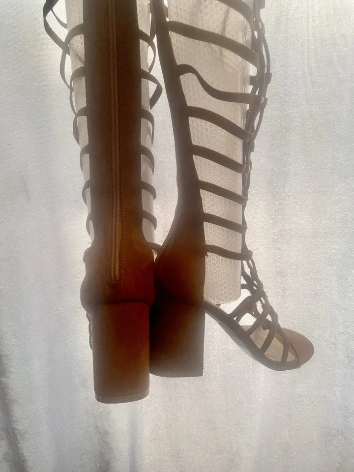 Sandalias de gladiador elásticas de bambú para mujer US8 / EU38 Foto 3 de 4