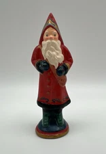 House of Hatten Old World Santa Figurine 5” Paper Mache Vintage Christmas 1994