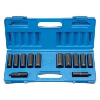 Grey Pneumatic Corp. 1500DW 1/2'' Drive 12 Piece Extra Thin Wall Set