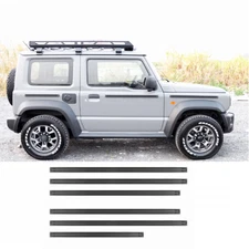 6PCS PP Black Car Body Side Door Molding Trim for Suzuki Jimny 2-Door 2019-2026