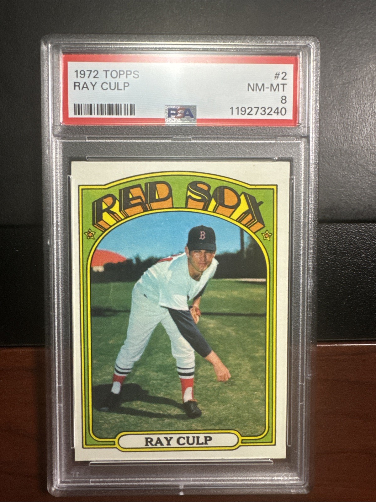 1972 Topps #2 Ray Culp Red Sox PSA 8 - NM/MT