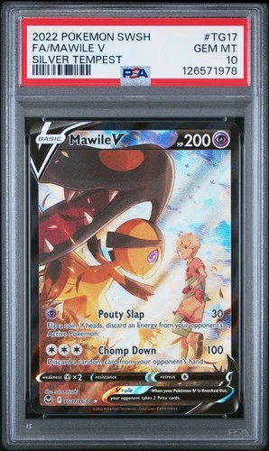 Mawile V PSA 10 English Pokemon Card TG17/TG30 Silver Tempest 2022 Alt Art