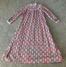 VTG Lanz of Salzburg Flannel Nightgown PETITE Christmas Bears Snowflakes HTF