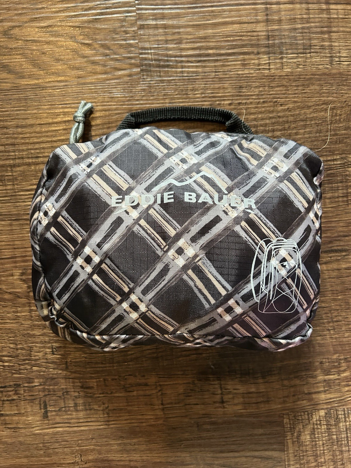 Eddie Bauer Packable Backpack Lightweight Plaid G… - image 1