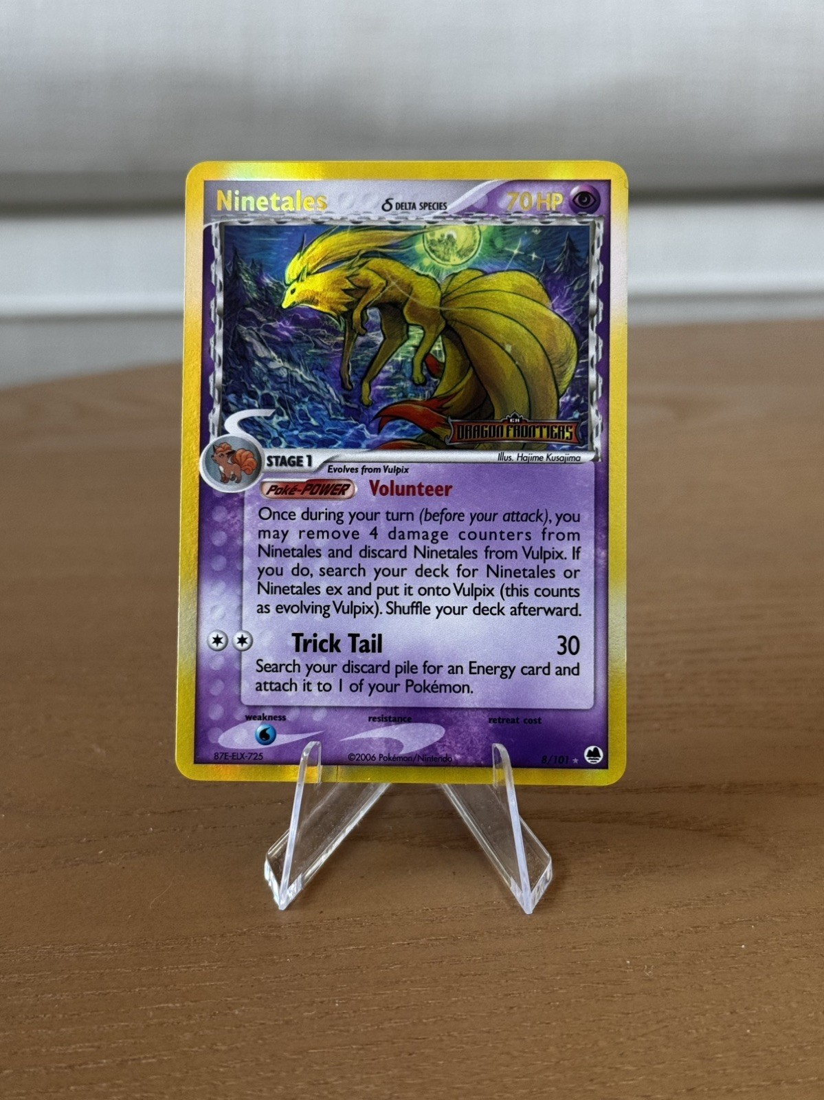 Pokémon Ninetales 8/108 Reverse Holo Delta Species EX Dragon Frontiers Stamp NM-