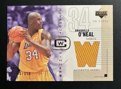 2003-04 UD Glass Clearcut Winners Shaquille O’Neal Jersey Relic /350