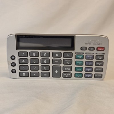 Datexx D8-413 UNTESTED Calculator Wallet Clock Calendar Organizer