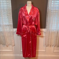 Vintage Victoria's Secret Satin Robe Gold Label Coral M/L
