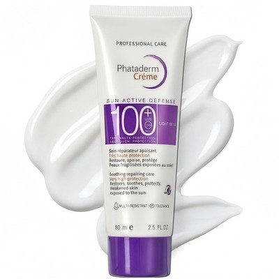 SPF 100 Sunscreen for Face, Sun Active Defense Cream, Broad Spectrum UVA UVB Pro