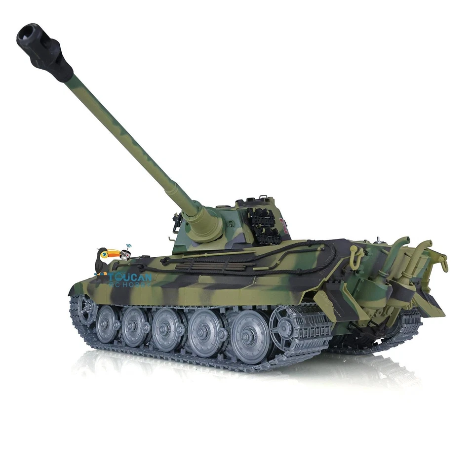 US STOCK 1/16 Customized 3888A King Tiger 7.0 RC Tank Metal Wheels Barrel Recoil - Image 2 of 4