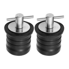 Anxingo 2 Pcs 1-1/4 Inch T-Handle Drain Plug, Twist and Seal Design, Rubber P...