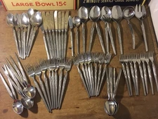 64 Piece Lot W M Dalton WINTHROP Japan Stainless Flatware MCM