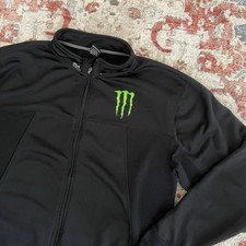 Monster Energy XL Jacket Mens Promo Y2K Fleece Bikercore Streetwear Zip Up
