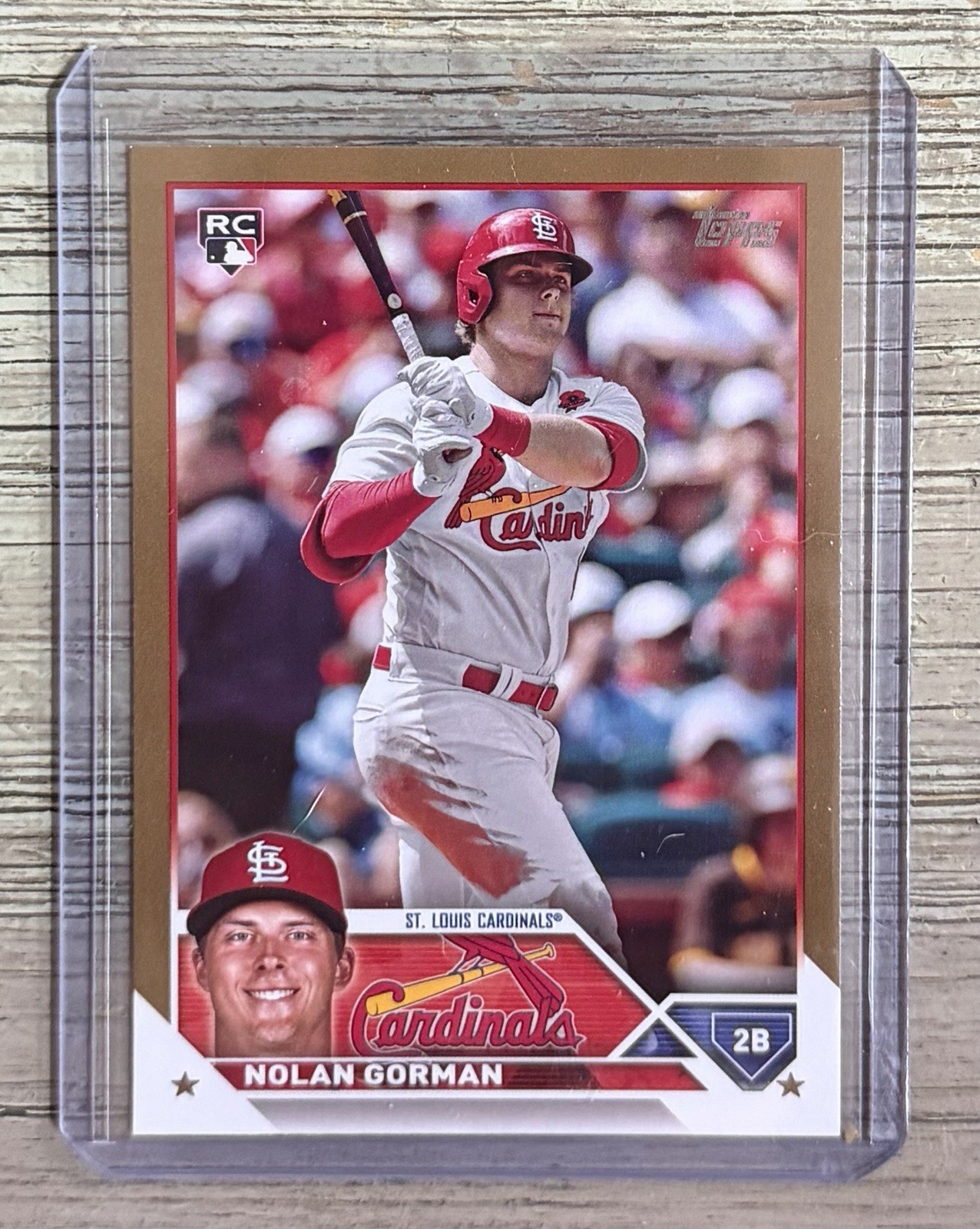 2023 Topps Series 1 #16 Nolan Gorman (RC) Gold 1935/2023 Cardinals SP🔥