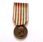 BRONZE COMMEMORATIVE MEDAL 1915 / 1918 WAR WW1 ITALY 32 mm BE