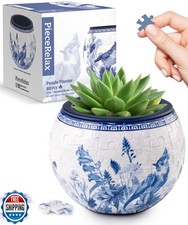 PieceRelax 3D Puzzle Planter 80 Pieces - Flower Pot - Oriental Birds and Flow