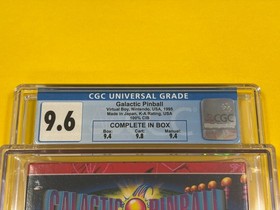 Galactic Pinball (STUNNING, CGC 9.6 w/ 9.8 Cart) Nintendo Virtual Boy not WATA