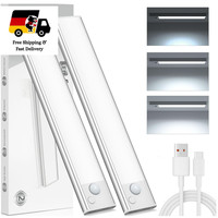 Schrankbeleuchtung LED Leiste 20Cm Akku Kabellos USB Aufladbar Dim