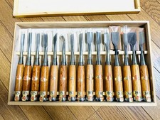 Japanese Chisel Carving Tool Set 15pcs Woodworking Tool Mikiakira Pro Grade