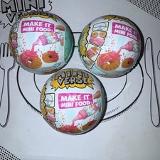 MGA's Mini Verse Make It Mini Food Cafe Series 3 Ages 8 Lot Of 3 Balls
