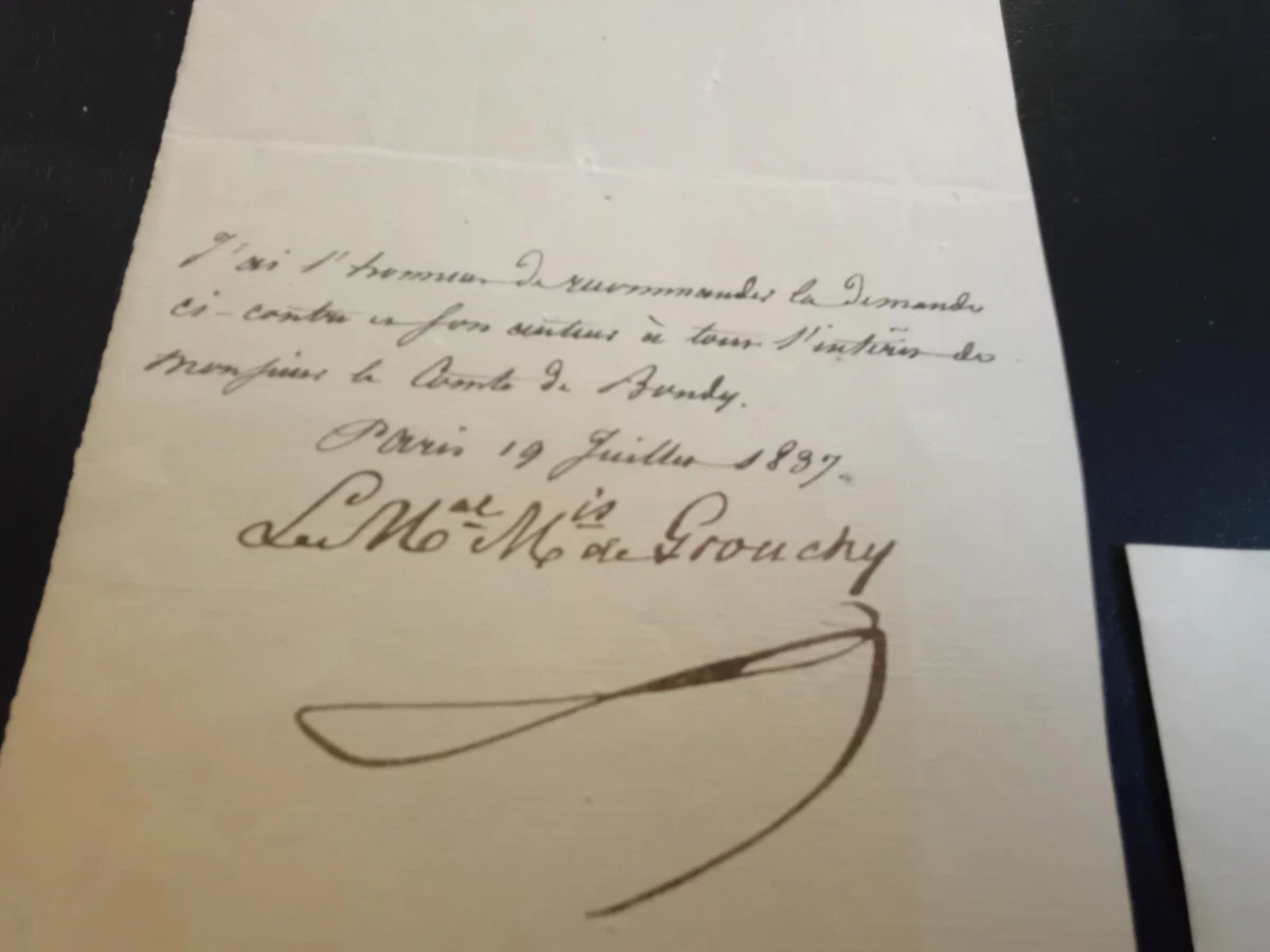 Lettre Authentique Signée Par La Maréchale Foch – Seconde Guerre Mondiale