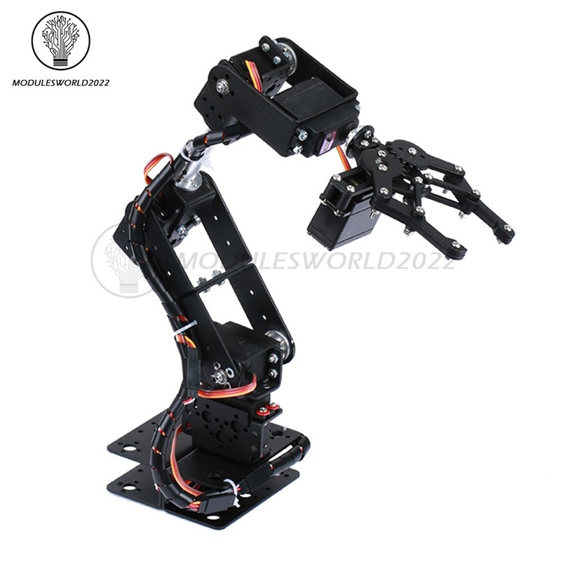 Robotic Arm Kit 6DOF Programming Robot Arm DIY Clamp Claw Kit without Servo