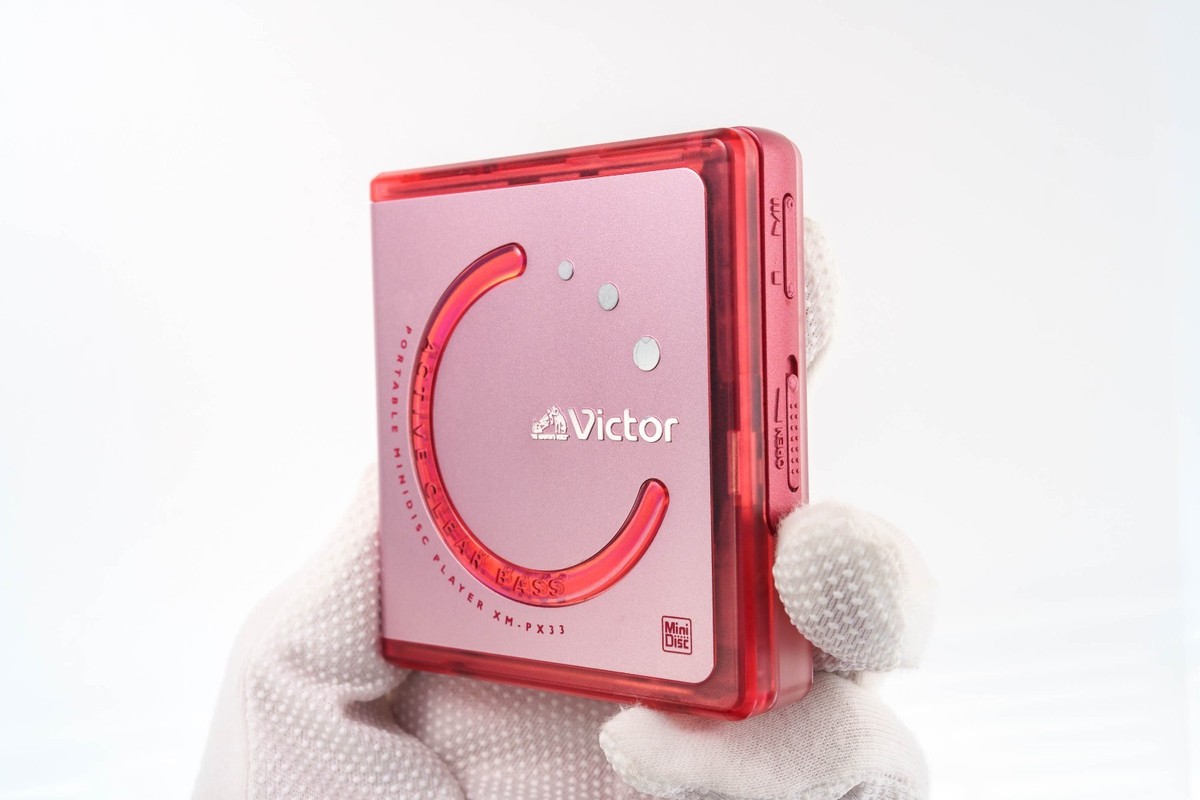 Victor XM-PX33-P チェリーピンク 再生可 MDプレーヤー Victor XM-PX33 Portable MiniDisc Player Cherry Pink MD 26603 [DEMO
