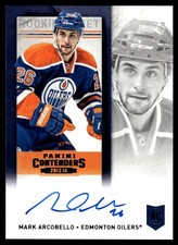 2014-15 Panini Contenders auto Mark Arcobello Rookie Edmonton Oilers #239