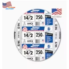 14/2 Solid Romex Simpull CU NM-B W/G Wire 250 Ft. FREE SHIPPING USA