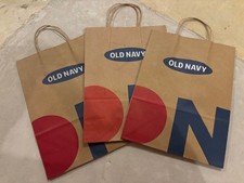 Lot of 3 Old Navy Paper Tote Bag, New