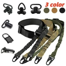 Tactical 2 Point  Adjustable Rifle Sling Strap Adjustable M LOK QD Swivels Mount