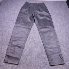 Ralph Lauren Purple Label Rogers Lambskin Pants Womens 6 Black Leather 2,990