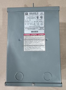 Square D 3S1F Transformer 3 kVA 1 Phase 240x480V to 120/240V Type 3R Enclosure