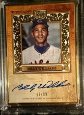 2025 Topps Gilded Billy Williams Gold Framed Auto /99 Cubs HOF Autograph
