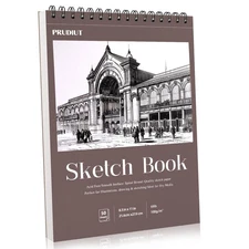 Sketch Book 8.5×11 inch, Spiral Bound Sketch Pad 50 Sheets (68lb/100gsm), Aci...