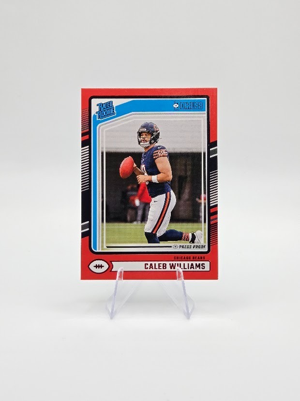 Caleb Williams 2024 Panini Donruss RC Press Proof Red SP #327 Bears