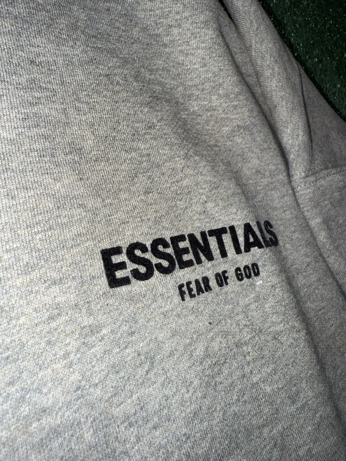 Felpa con cappuccio Fear of Gods Essentials farina d'avena scura taglia S L