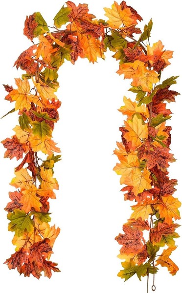 Herbstgirlande AhornbläTter 175 Cm KüNstliche Deko Mehrfarbig-image