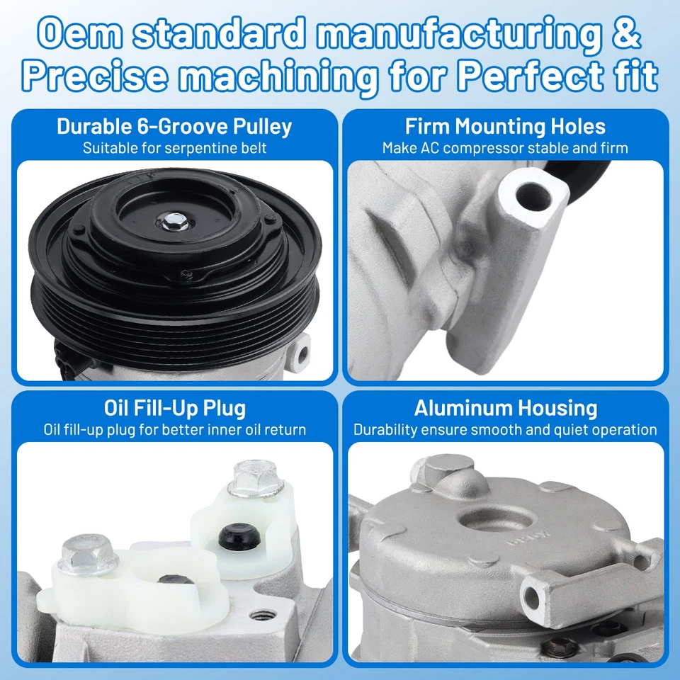 For 2003-2007 Honda Accord Odyssey Pilot & 03-2006 Acura MDX TL AC Compressor # Foto 4 de 4