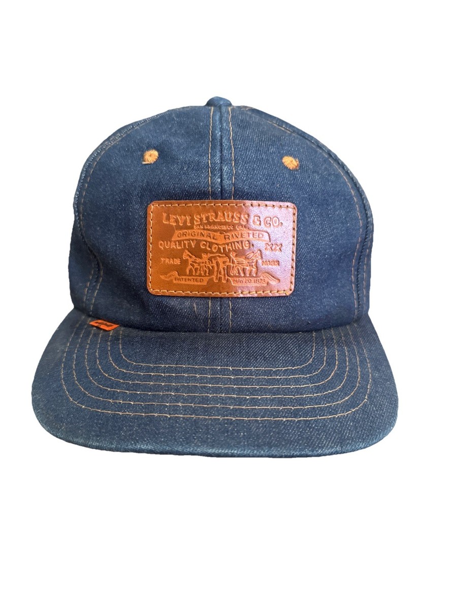 帽子 VINTAGE 70s Levi's denim hat orange tab Vintage Levi's Denim Hat Orange Tab Leather Patch Trucker Hat | eBay