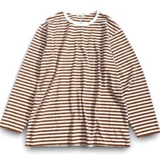 Nanamica Japan COOLMAX Stripe Jersey Long Sleeve TShirt Gray MLarge