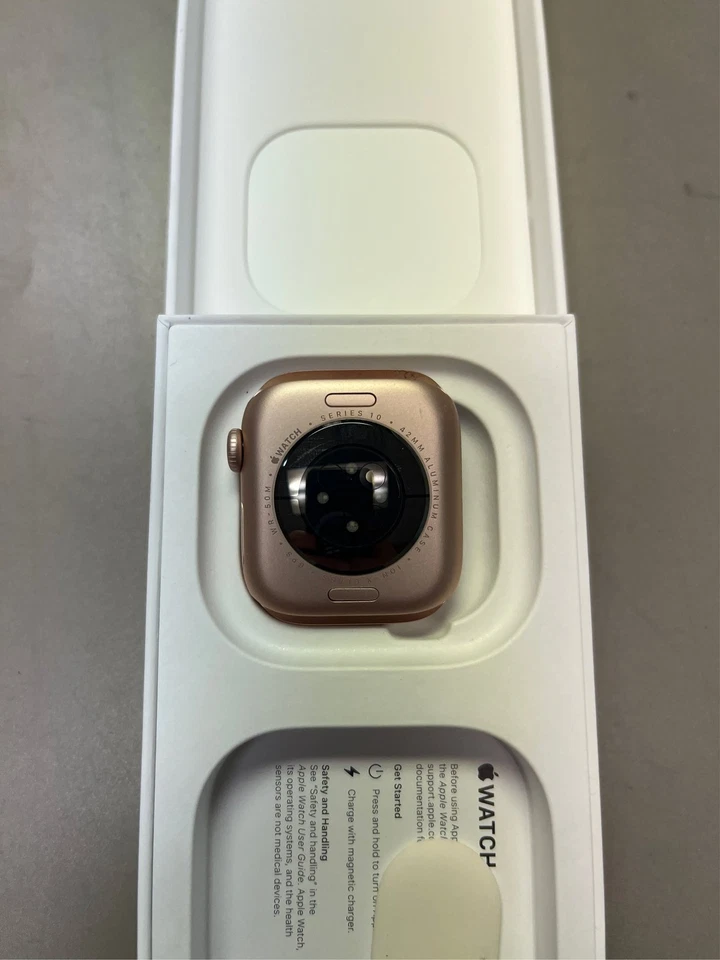 Apple Watch Series 10 GPS 42mm Rose Gold Aluminum Case with Light Blush Sport 1 - Image 3 of 4