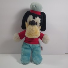 1970's Vintage Walt Disney Goofy Bean Bag Plush 10" Stuffed Animal Korea Made